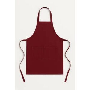 Burgundy Adjustable Apron with Pockets – Unisex Polyester Apron for Cooking, Cra